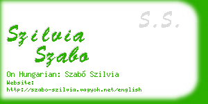 szilvia szabo business card